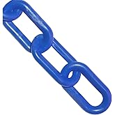 Mr. Chain Plastic Barrier Chain, Blue, 1.5-Inch Link Diameter, 25-Foot Length (30006-25)