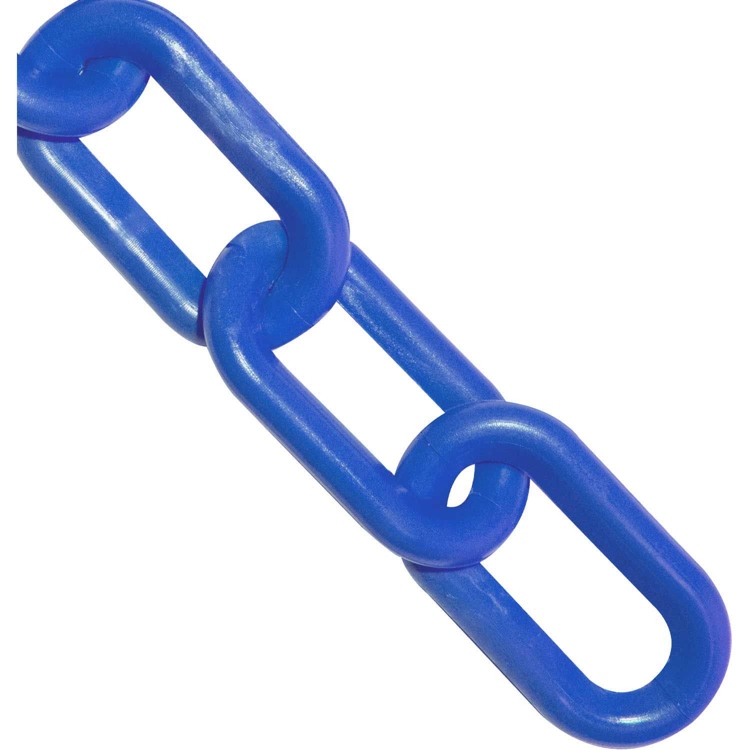 Mr. Chain Plastic Barrier Chain, Blue, 1.5-Inch Link Diameter, 100-Foot Length (30006-100) Image