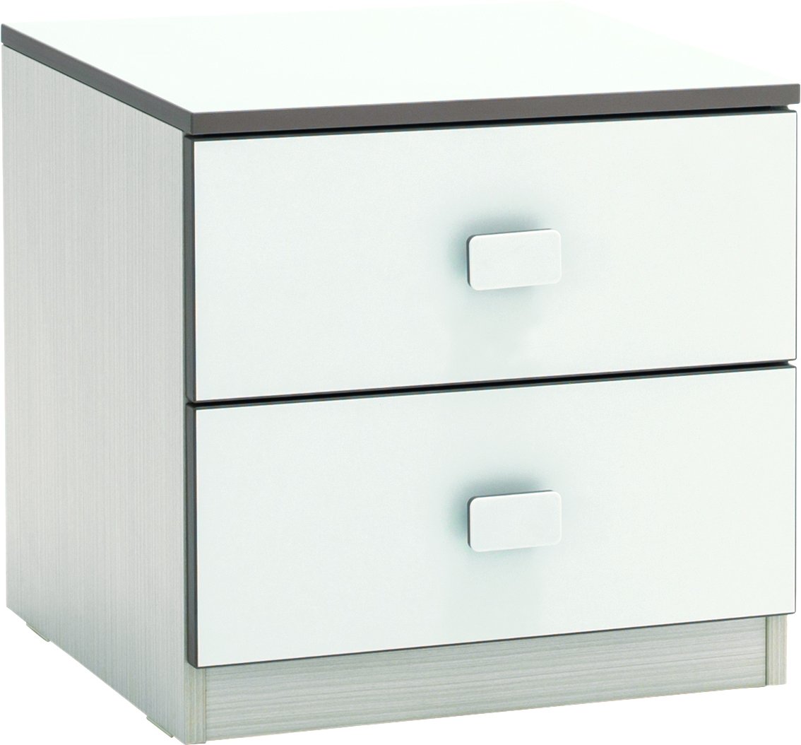 Cilek White Chocolate Nightstand White Brich And Bronze Amazon In Home Kitchen