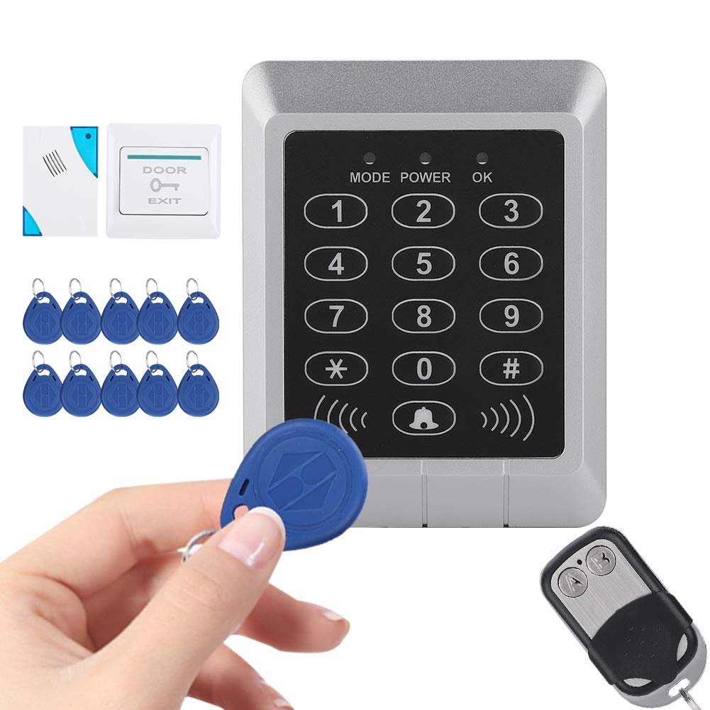 Door Access Control System, Electric Magnetic Door Lock Access Control Card Password Door Home Security System Kit with Access Keypad/180kg Magnetic Lock/Dingdong Doorbell/Remote Control