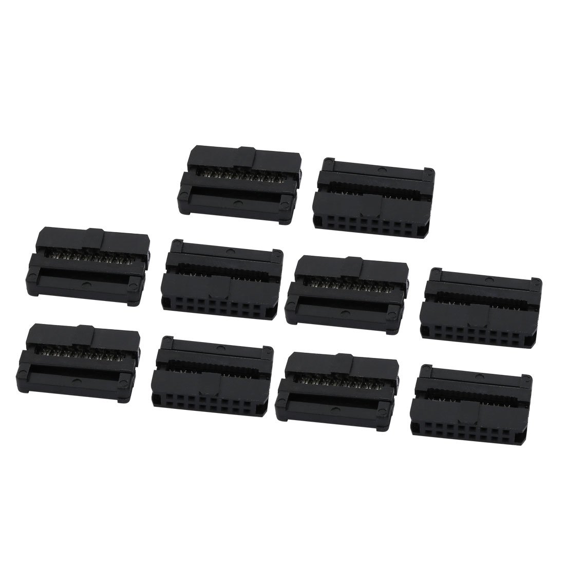 Sourcingmap 10PCS 2.0mm Pitch 16P FC Male Header IDC Socket Connector Black