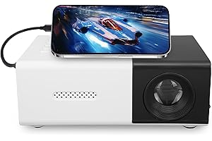 EBTOOLS 1080P HD Projector, Portable Mini Projector with Auto Keystone Correction and Built in Speaker, Compatible with Smart