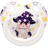 Somniumnight Big Shield Adult Pacifier: Cute Bear Large Size Paci for Anxiety - Soft Silicone Bigger Nipple Binky for Autism Bear White