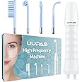 High Frequency Facial Wand - UUPAS Portable Handheld 4 in 1 Blue High Frequency Skin Facial Machine with 4 Pcs Different Blue Tubes for Home Use Face Device