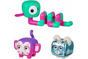 Little Live Pets - Squirkies: 3 Pack: Metallic Clickety Cat | Interactive Fidget Toys, Fidget Feature, Click, Flick, Tangle, Pop, 30+ to Collect, Multiple Fidget Points, for Kids Ages 5+.