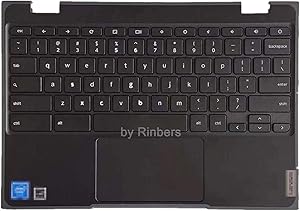 Rinbers Palmrest Upper Case with US Keyboard and Touchpad Assembly Replacement for Lenovo Chromebook 11 100e 2nd Gen 81MA 5CB0T79741 GLKR 5CB0Y57920 (NOT for 100e Gen 2 MTK Version)