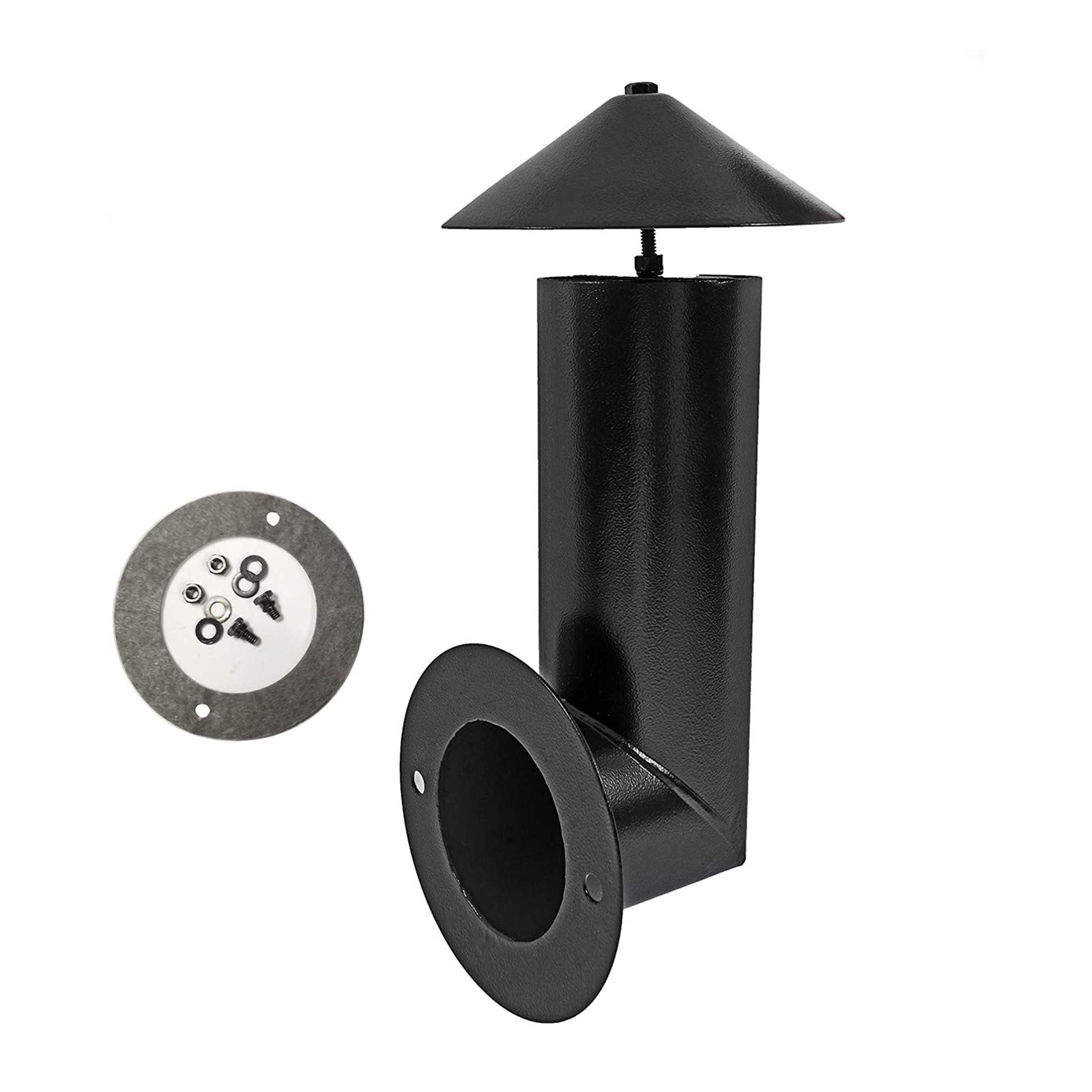 SafBbcue Black Pellet Smoke Stack, Compatible with Traeger, Pit Boss, Camp Chef, Upgraded Porcelain Steel, 14 Inches