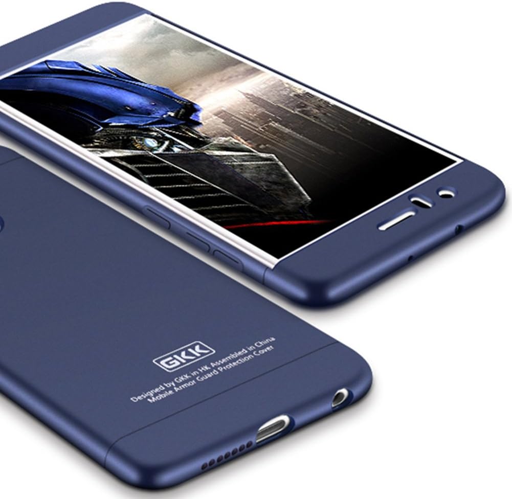 Honor 8 Case,GKK Double Dip Ultra Slim Knight Series For Huawei Honor 8 Hybrid PC [HARD] Full Protection Matte Phone Case (Blue)