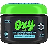 Oxy Deep Pore Acne Facial Cleansing Pads, Maximum Strength 2% Salicylic Acid Stubborn Acne Treatment, Fights Breakouts, Exfoliates, Unclogs, Treats Blackheads, Dermatologist Recommended, 55 Pads