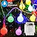 Valentine's Day Globe Ball String Lights, 23ft 50 LED Battery Powered Fairy String Lights Room Hanging Bedroom Decoration Fairy Lights for Indoor Outdoor Gazebo Party Wedding Tree Garden