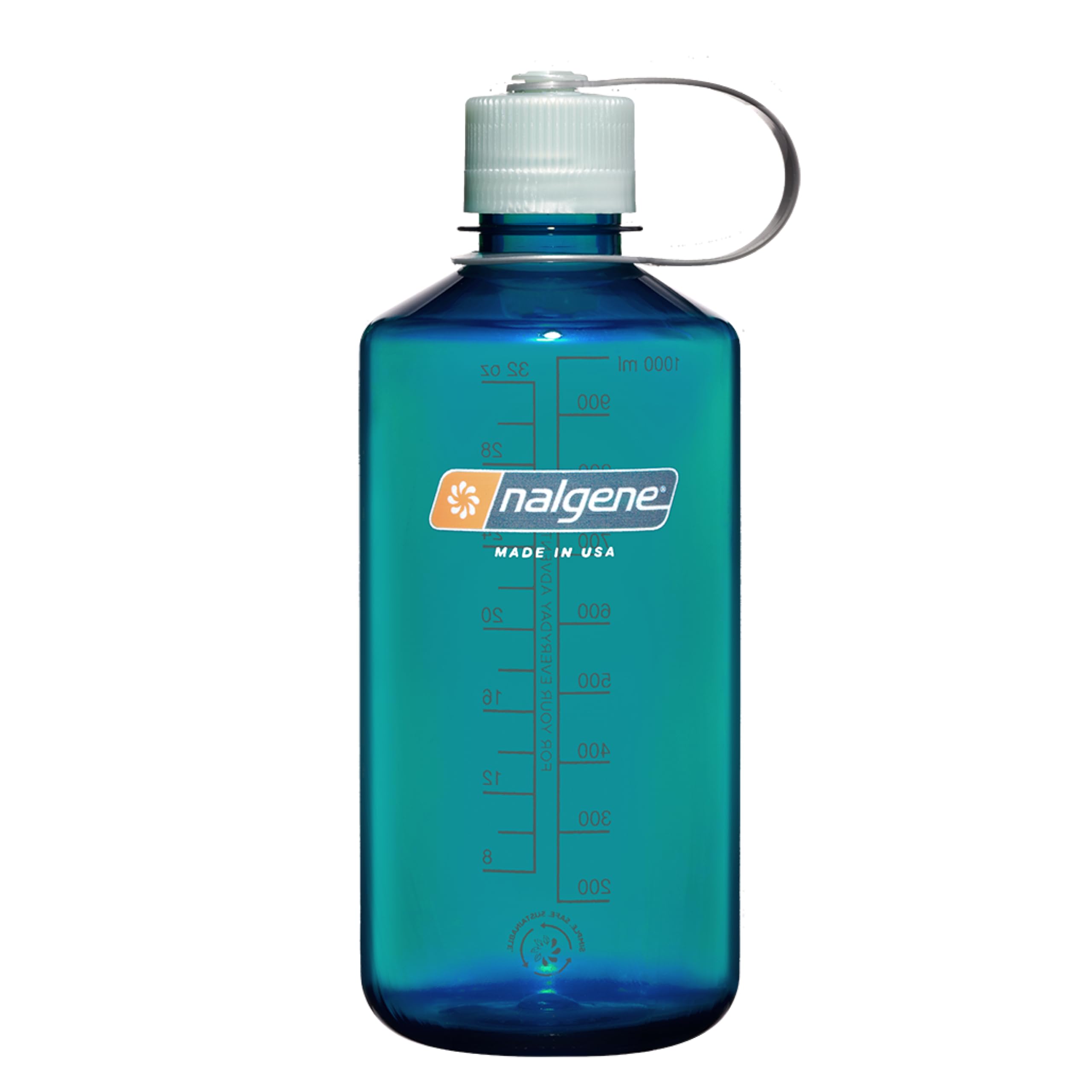 Photo 1 of Nalgene Leak Proof Tritan BPA-Free Water Bottle - 32 oz Narrow Mouth - Made in the USA for Outdoor Use & Daily Hydration (Trout)