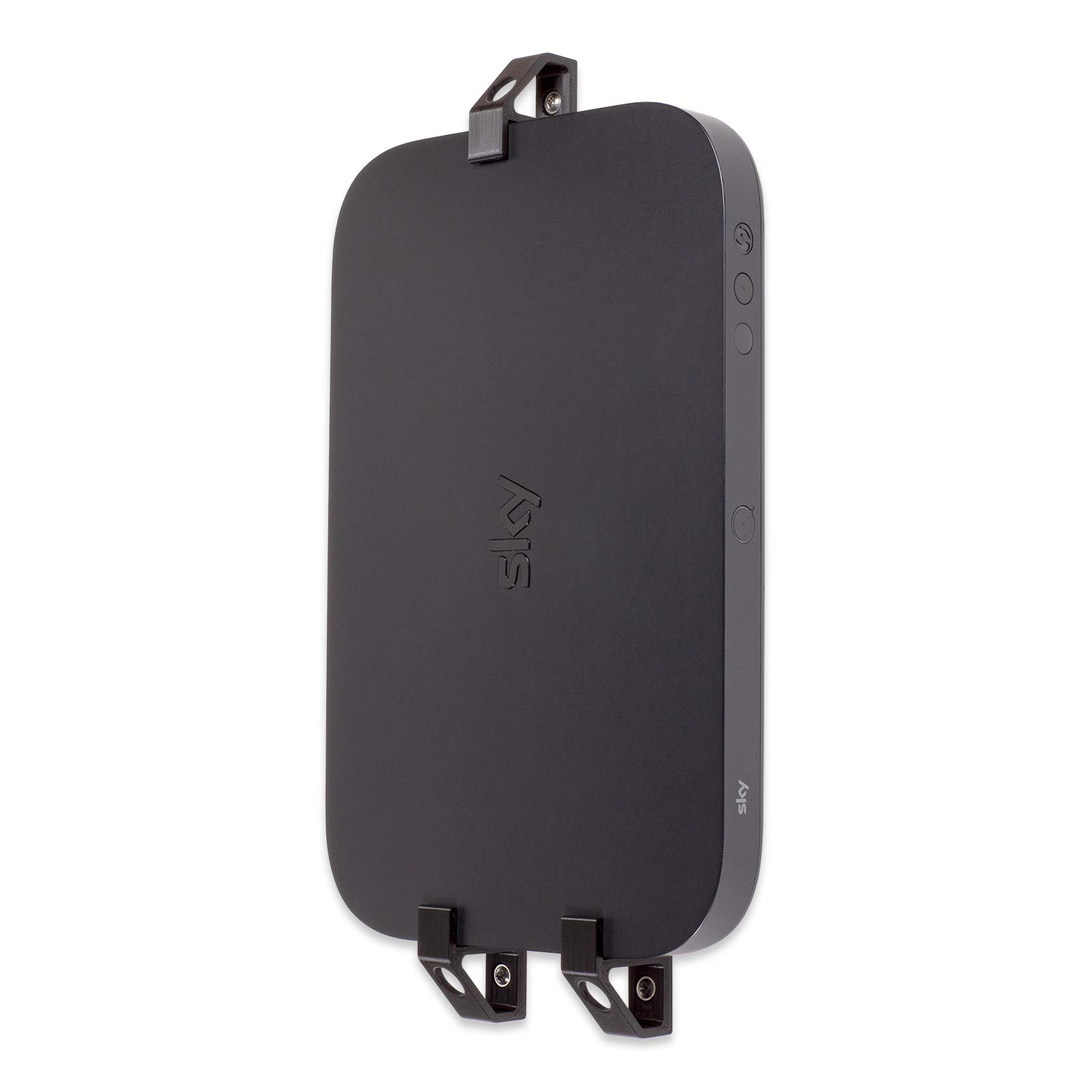 P3D-LAB Wall Mount for Sky Q Box, Q Box Wall Mount Bracket Vertical Black - 3 Years Warranty - Made in UK