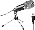 USB Microphone,Fifine Plug and Play PC Computer USB Condenser Microphone for Skype, Recordings for YouTube, Google Voice Search, Games-Windows and Mac-K668