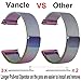 Vancle Metal Band Compatible with Fitbit Versa Bands, Stainless Steel Milanese Mesh Loop Metal Replacement Wristbands with Magnet Lock for Fitbit Versa (Rainbow, Large)