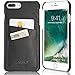KAVAJ iPhone 8 Plus iPhone 7 Plus Case Leather Tokyo Black Slim-Fit Genuine Leather iPhone 8 Plus Wallet Case Leather iPhone 8 Plus Bumper Case with Business Card Holder Cover for Apple iPhone8 Plus