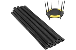 12PCS Trampoline Pole Foam Sleeves, 34.6 Inch Waterproof Round Tube Protective Trampoline Spring Cover Padding, Foam Tubing P
