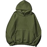 SAFRISIOR Oversized Hoodies for Women and Men Couples Fleece Basic Solid Hooded Sweatshirt Pullover Jackets