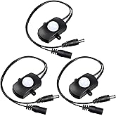 Hortsun 3 Pieces DC 5V-24V 5A PIR Motion Activated Sensor Light Switch Occupancy Motion Sensor with DC Coupler Cable for Party LED Strip Light