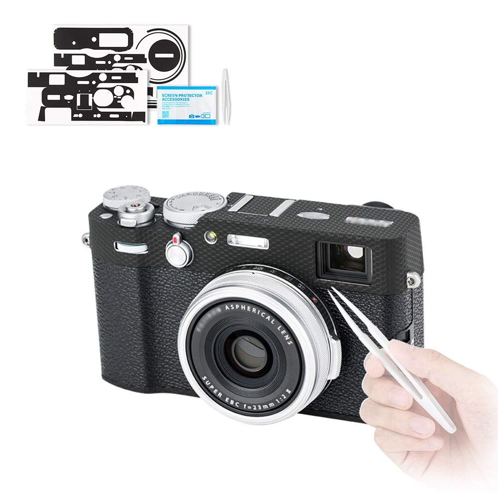 KIWIFOTOS Camera Body Protection Sticker for Fujifilm Fuji X100V Camera, Protective Skin Film Cover Non-slip Anti-Scratch, Matrix Pattern Black