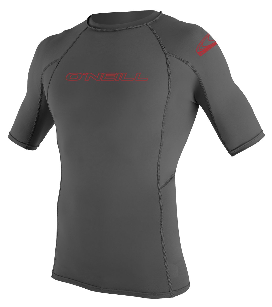 O'Neill Wetsuits Youth Basic Skins Short Sleeve Rash Guard - Graphite, 10