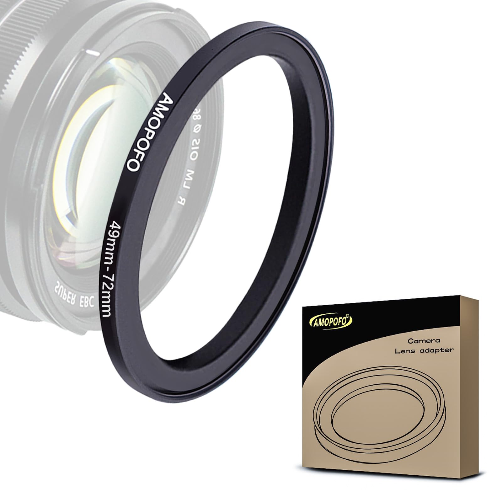 49mm to 72mm Step Up Ring Filter Adapter for canon Nik NEX M4/3 UV,ND,CPL, 49-72mm Step Up Ring Adapter