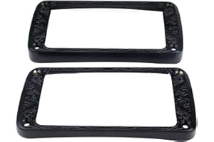 Guyker Curved Bottom Metal Humbucker Pickup Mounting Ring Set - Bridge and Neck Pickups Cover Frame Replacement Compatible with Les Paul LP Style Electric Guitar or Precision Bass(PR006 2PCS, Black)