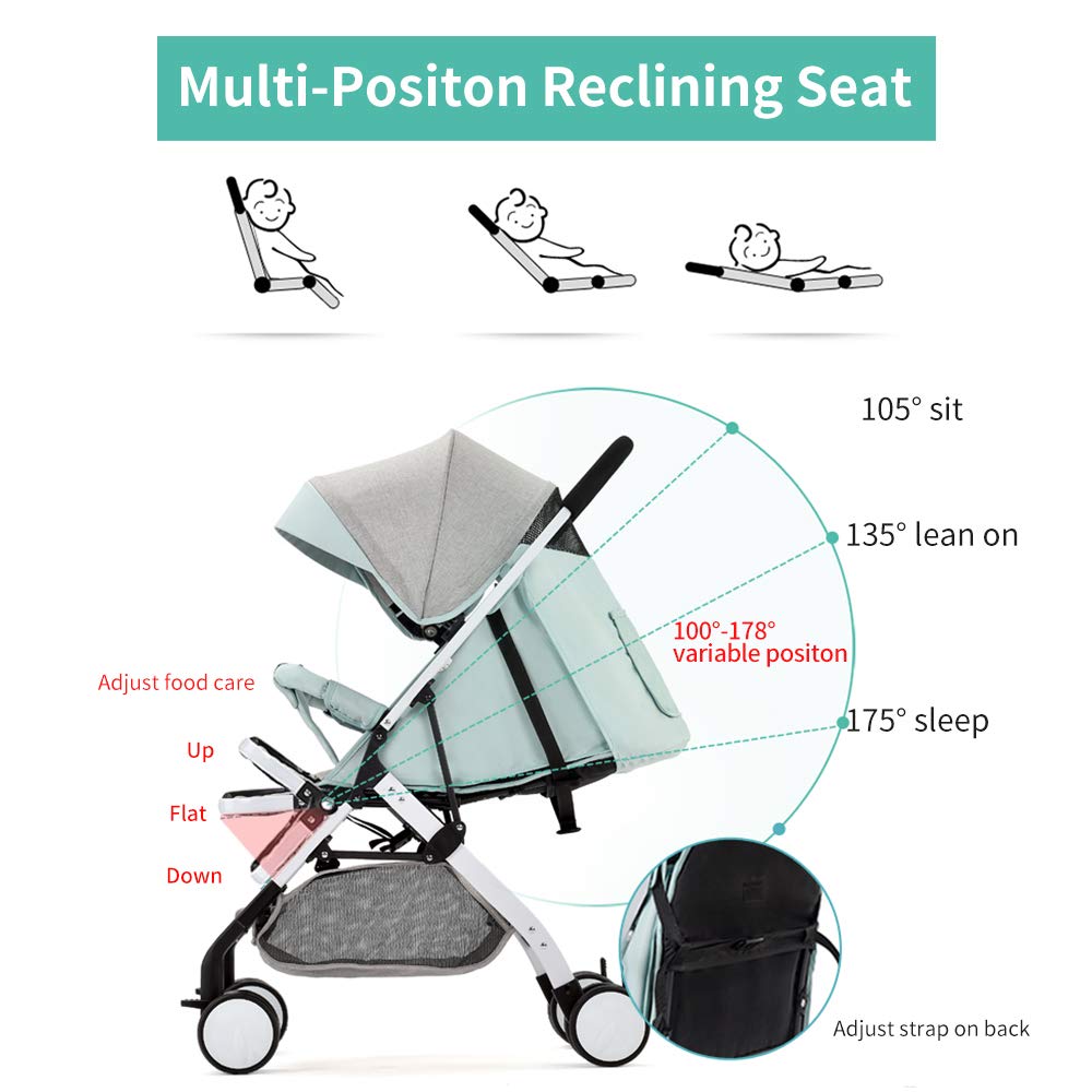 Decdeal Cochecito de Bebe Plegable Silla de Paseo Convertible con Arnés de  Seguridad para Bebés y Niños Sillas de paseo Carritos y sillas de paseo  futakuchi-hakata.com