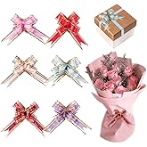 Estivaux 60 Pieces Birthday Multicolor Gift Pull Bows Holiday Gift Wrap Pull Bows Wedding Decorations Gift Bows for Box Basket Gift Packaging Baby Shower Decorations