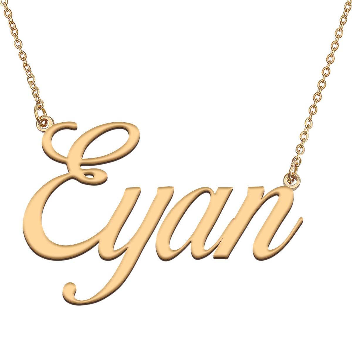 HUAN XUN Customized Custom Simple Any Name Necklace