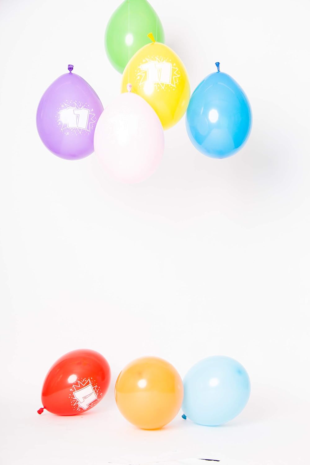 Folat 08211 11th Birthday Balloons 30cm - 8 pieces, Multi Colors, 11 - Image 4