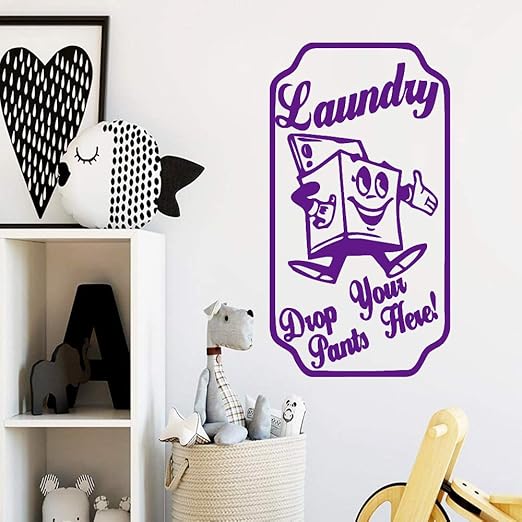 zhuziji Lavandería extraíble Pegatinas de Pared Pegatina ...
