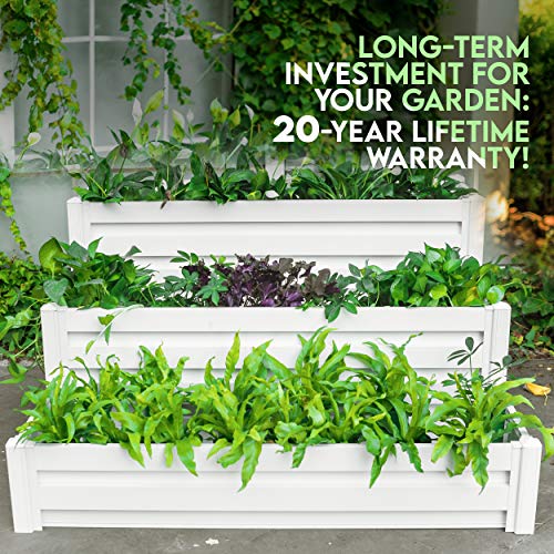 HEGEMONE Co. Tiered Raised Elevated Garden Bed Planter Box for