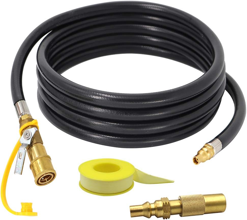 12 Feet Low Pressure Propane Quick Connect Hose with