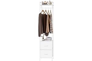 Clothes Rack with Drawers Heavy Duty Garment Rack with Fabric Drawers and Storage Shelves Freestanding Clothing Rack for Bedr