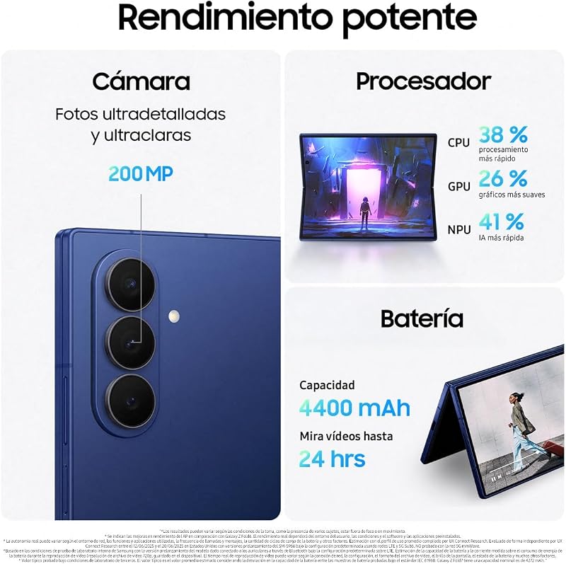 Galaxy Z Fold7 256GB - Galaxy AI, Ligero y Plegable, Pantalla Grande, Cámara 200MP, Memoria 12GB, Negro Oscuro, Garantía del Fabricante 3 Años + 1 año Extra (Versión Española) — foto 5 de 8