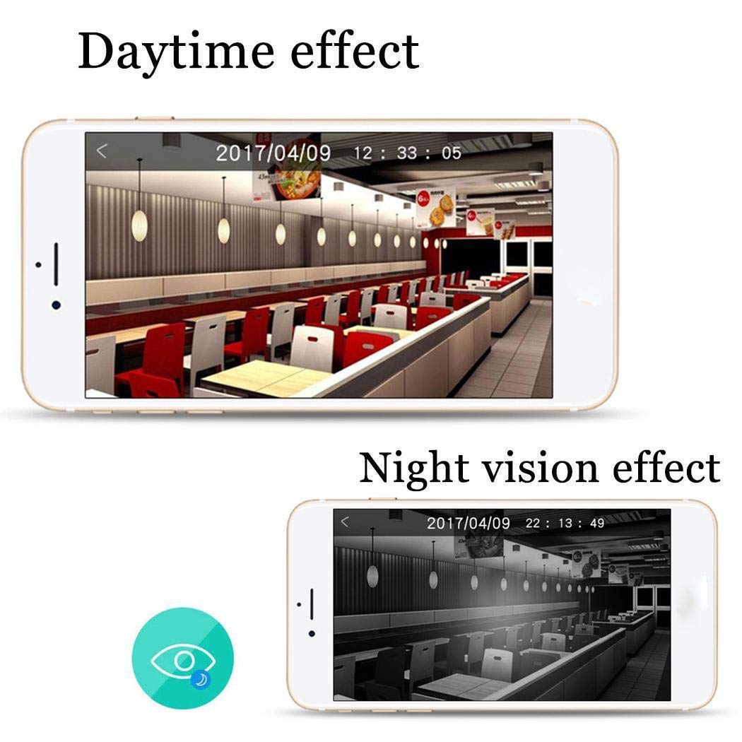 MelysEU Telecamera IP wireless di sorveglianza, 720P HD Wifi Telecamera Notturna a Infrarossi Videocamera di sorveglianza,per iOS, Android, Telecamera, bambini e animali domestici