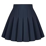 Dressever Women's Pleated Skirts Mini Skater Basic
