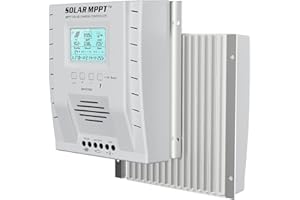 OOYCYOO MPPT Charge Controller 60 amp 12V/24V Auto, 60A Solar Panel Charge Regulator with Blacklight LCD Display Max 100V for Lead-Acid Sealed Gel AGM Flooded Lithium Battery