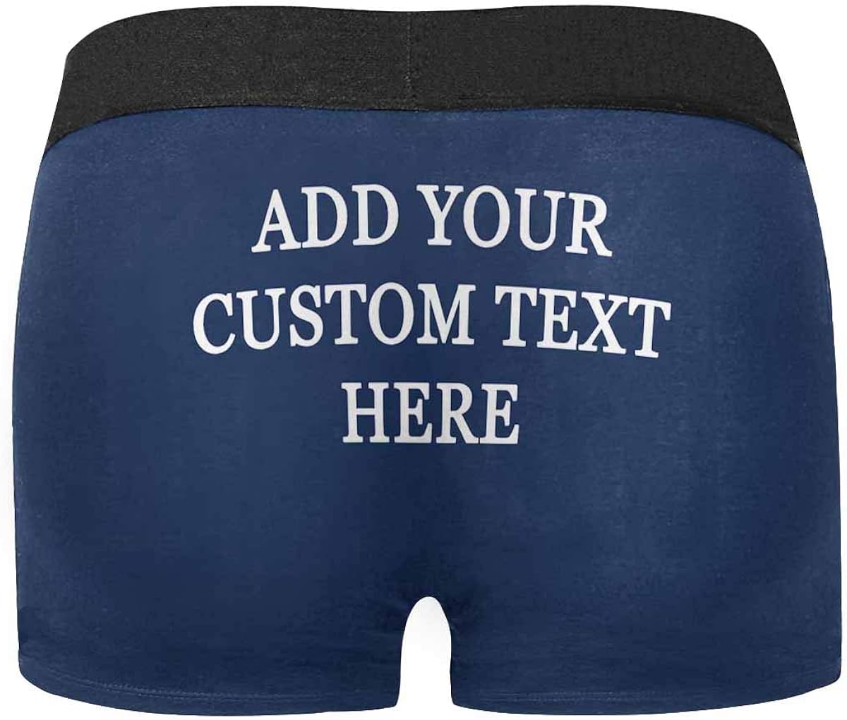 Custom Text Boxers Personalized Text Briefs Underwear for