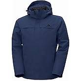 Pioneer Camp Men's 3-in-1 Ski Jacket Waterproof Windproof Winter Insulated Snow Rain Coat Hooded with Thermal Puffer Liner