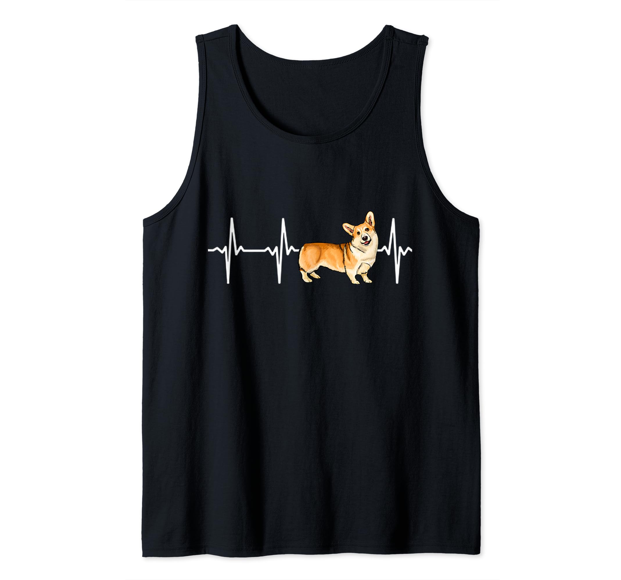 Pembroke Welsh Corgi Heartbeat Love My Dog Tank Top