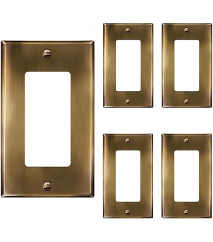 ENERLITES Polished Brass Light Switch Wall Plate - 3-Gang, Stainless Steel 201, Corrosion Resistant For Home & Industrial Use