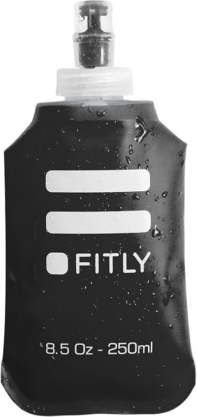 FITLY Soft Water Bottle Collapsible Flask Shrinks as You Drink for Running