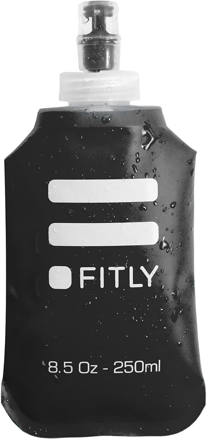 FITLY Soft Water Bottle Collapsible Flask Shrinks as You Drink for Running