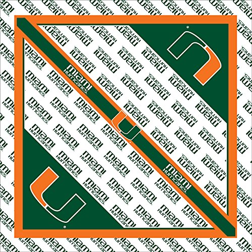 University of Miami Bandana-Miami Hurricanes BANDANNA-22”X22” Square