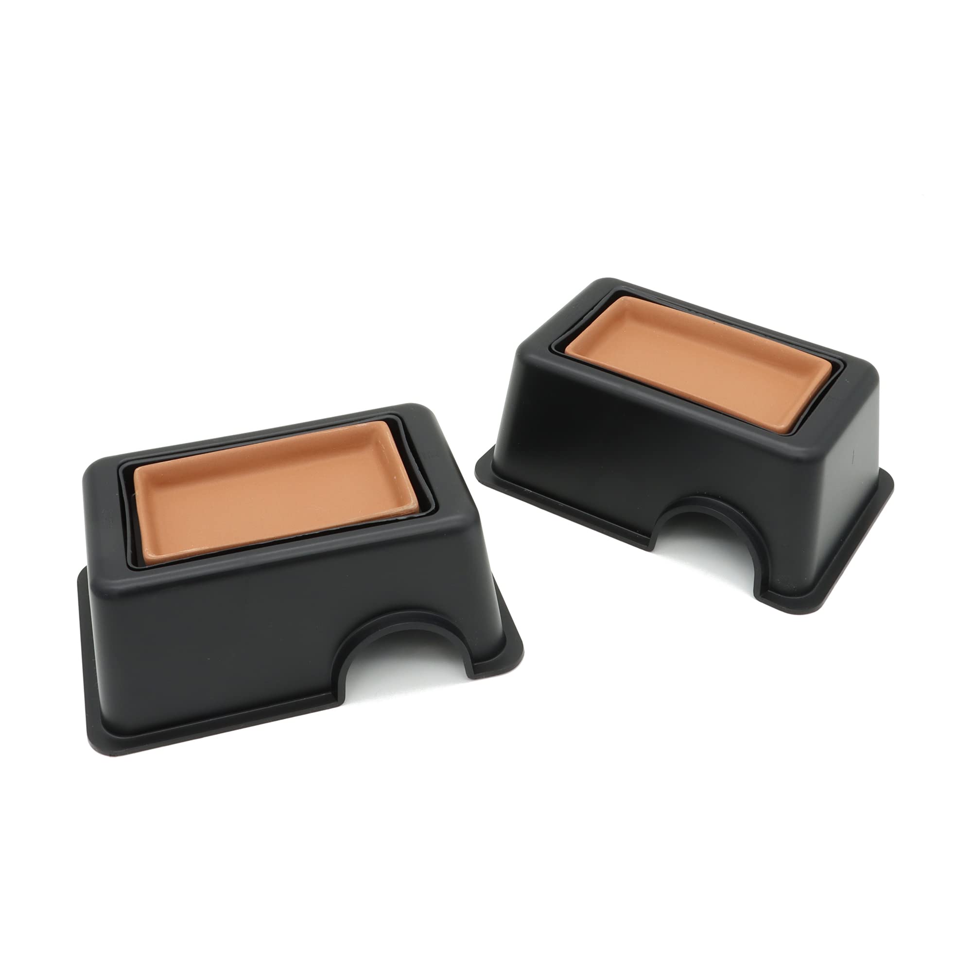 Photo 1 of 2 Pcs Small Reptile Hide Box Humidifier Caves Water Supply Hideout with Sink Basin for Lizards,Gecko, Snake