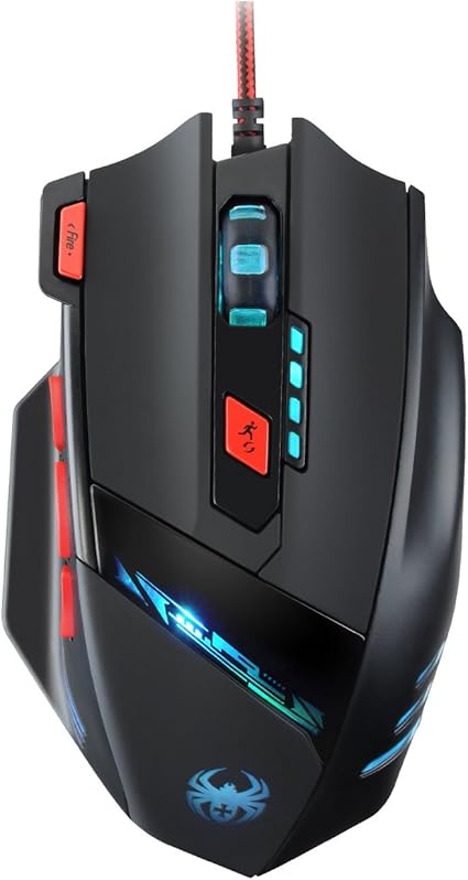 9200 Dpi Souris Gamer 8 Bouton Gaming Mouse Avec Multi Couleurs Changeable Selon Dpi Pour Souris Avec Fil Ordinateur Portable Joueurs Lol Pro Gamer Pc Joueur Amazon Fr Informatique