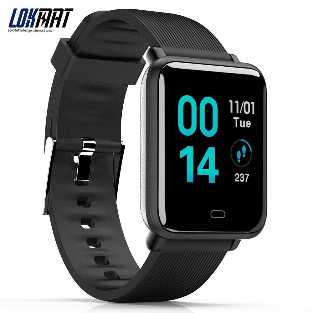 LOKMAT Smart wristband Men Bluetooth Fitness Bracelet Pedometer Heart Rate Monitor smartband for iOS
