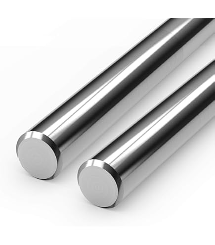 Uxcell 2 Pcs Linear Motion Rods, 8mm 5/16"  OD 450mm 1.5ft  Length Steel Motion Rod Shaft Guide Linear Rail Rod Shaft For Cnc 3d Printer