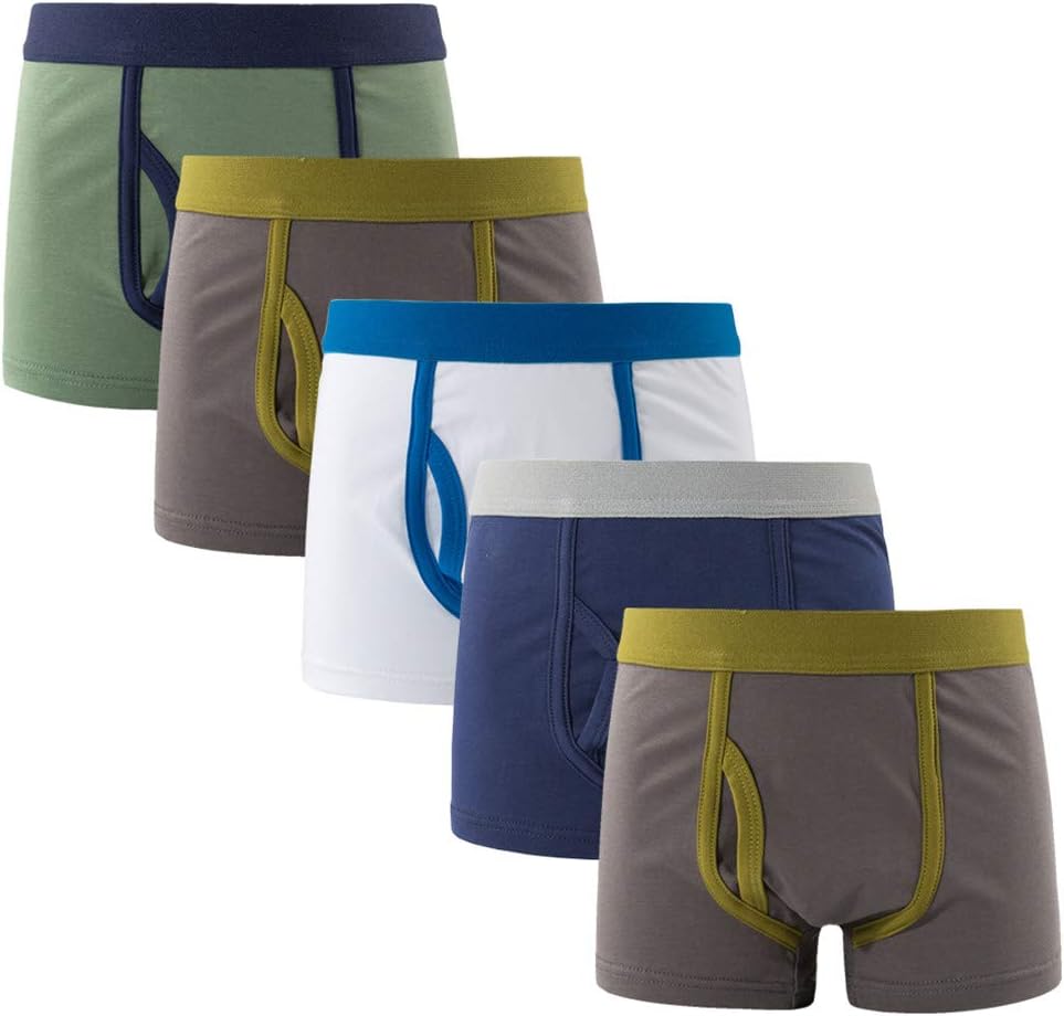Boys Breathable Dinosaur Car Cotton Boxer Brief Underwear Sets